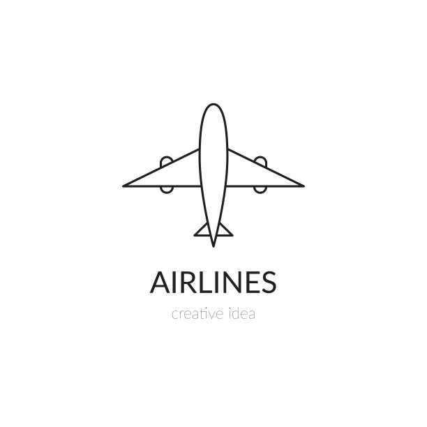 航空线路标志模板图片下载