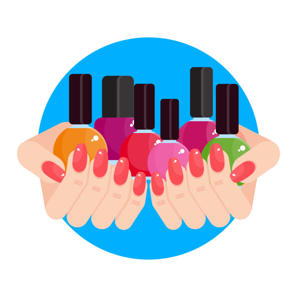女人的手涂着指甲油图片下载