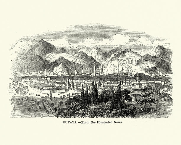 库塔哈亚，土耳其，19世纪图片下载