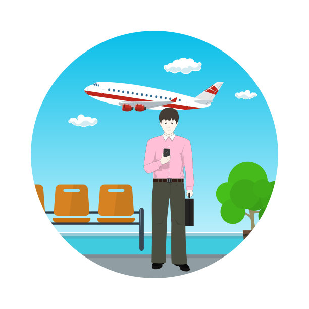 在机场拿公文包的欧洲人图片下载