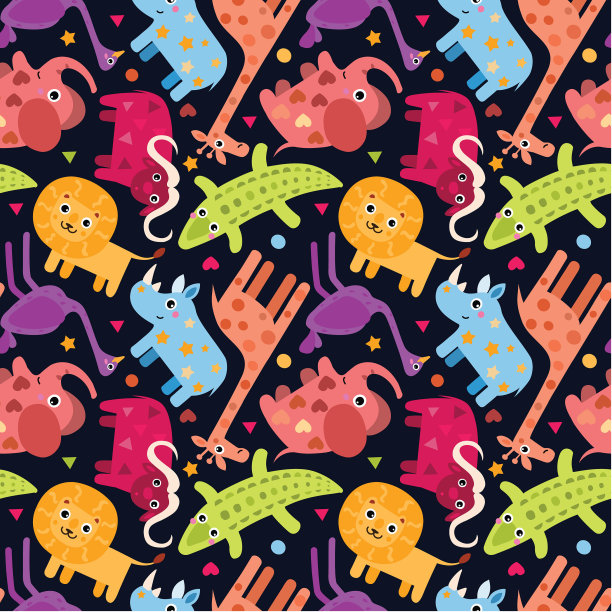 草原动物模式图片下载