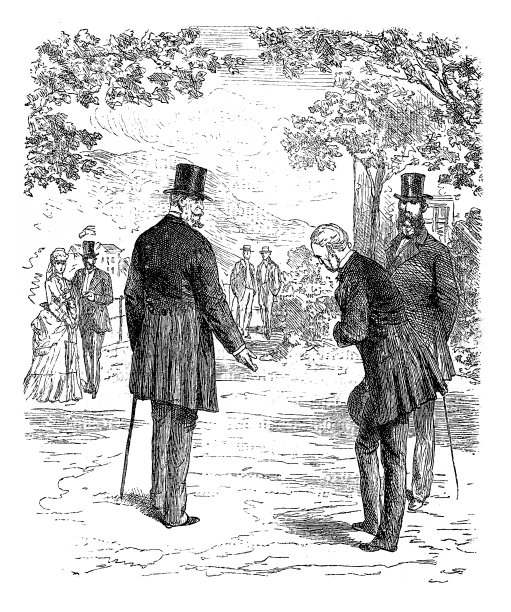 1870年7月13日普鲁士威廉一世和法国大使贝内代蒂伯爵在坏Ems;结果第二天发表了《Ems快报》，结果法国宣战了图片下载