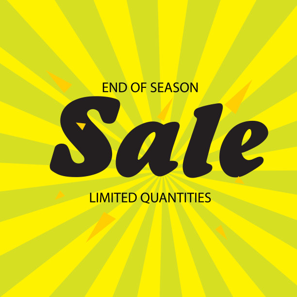 季末限量销售黄绿背景矢量图像图片下载