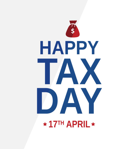 纳税日卡，4月17日。矢量插图。图片下载