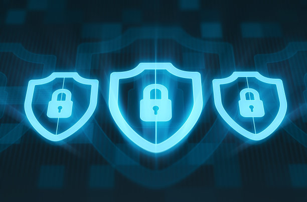 盾牌和挂锁。安全的概念图片下载