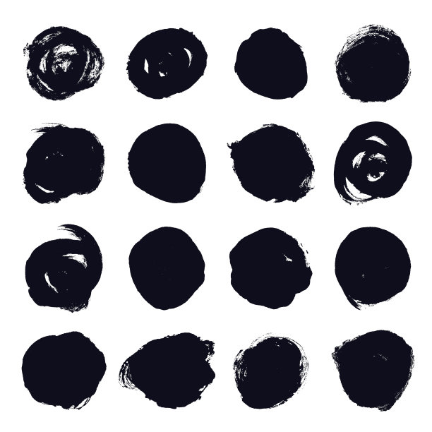 一套手绘垃圾黑圈图片下载