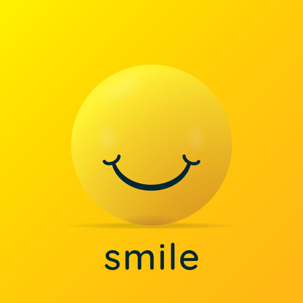 黄色笑脸海报。笑脸球图标。矢量插图。图片下载