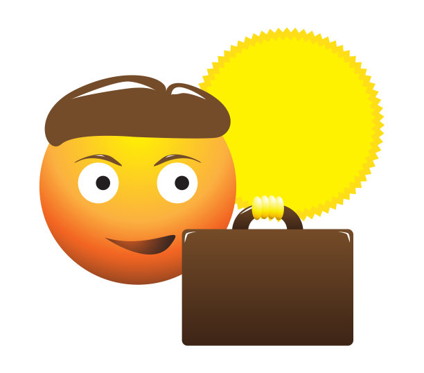 晒黑了的商人表情图片下载