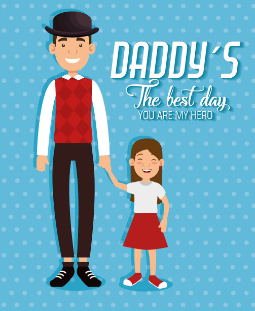 最好的父亲和女儿虚拟形象图片下载