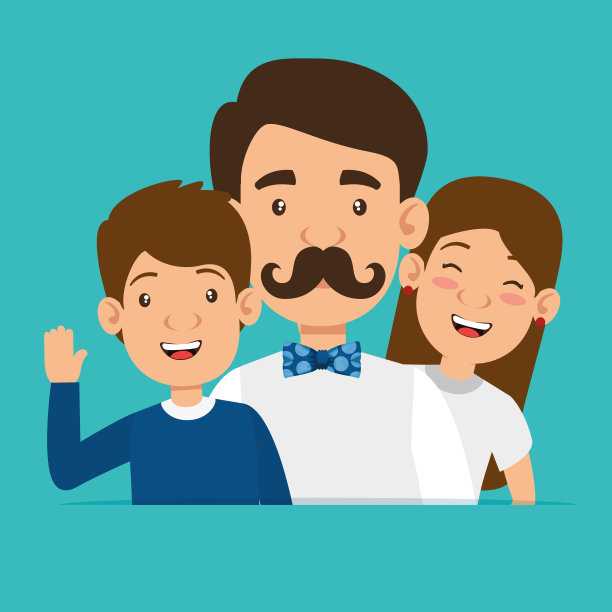 最好的父亲和女儿和儿子的化身图片下载