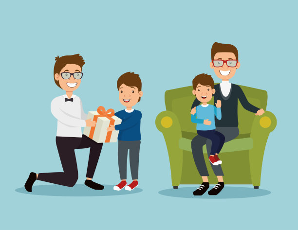 最好的父亲和女儿和儿子的化身图片下载