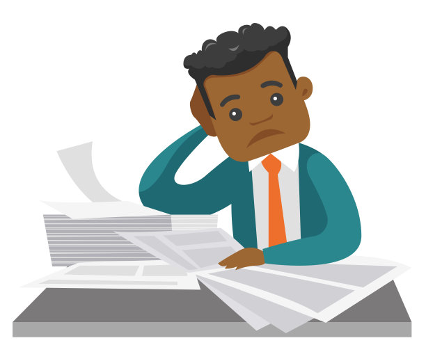 有很多文书工作的非洲商人图片下载