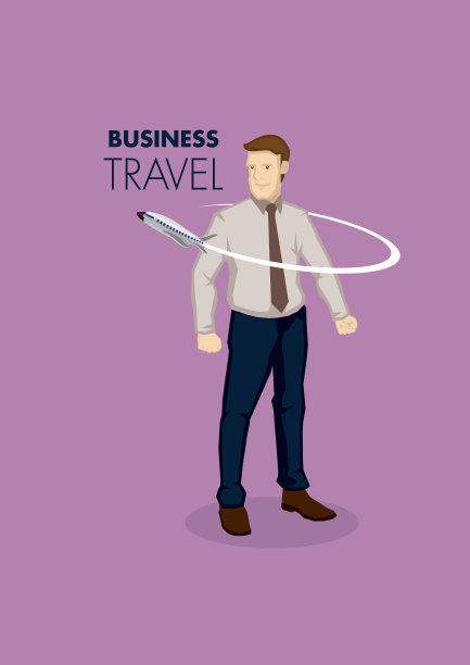 商务旅行矢量图图片下载