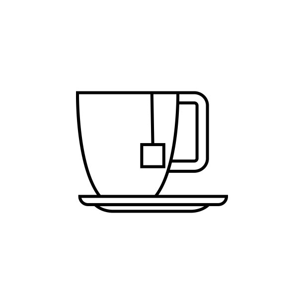 茶杯图标：用于酒店和汽车旅馆的移动概念和Web应用程序元素，网站设计、App开发的细线图标和高级图标图片下载