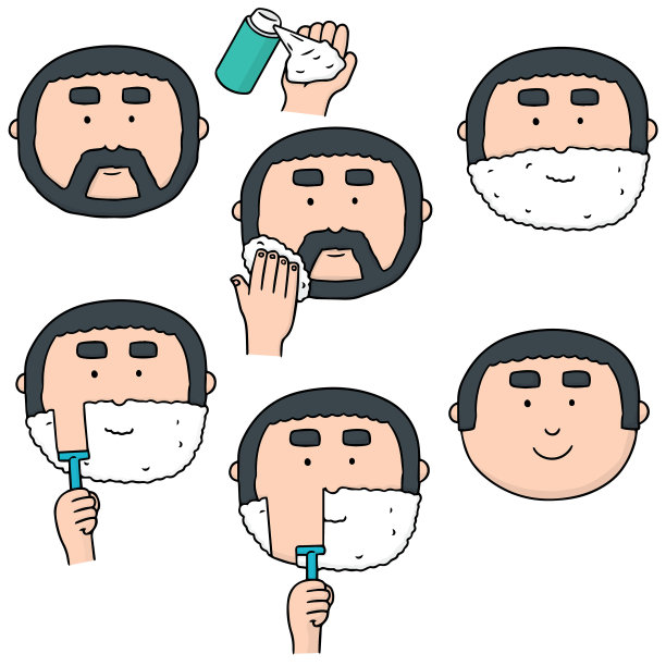 剃须的步骤图片下载