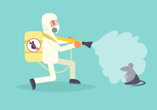 害虫控制向量。卡通。孤立的艺术图片下载