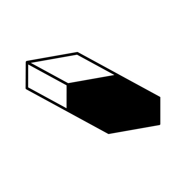 橡皮擦图标隔离在白色背景。平面向量插图。图片下载