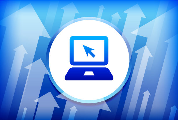 笔记本电脑蓝色箭头背景图片下载