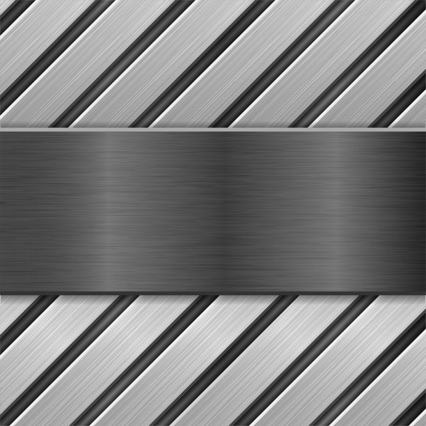金属背景上的金属拉丝板图片下载