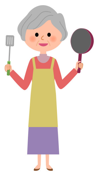 老年妇女,烹饪图片下载