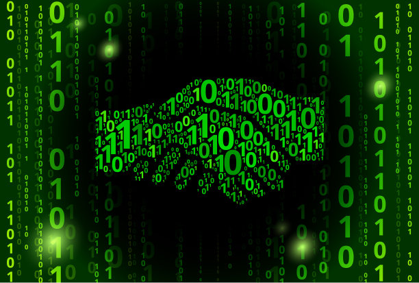 手摇二进制码矢量模式背景图片下载