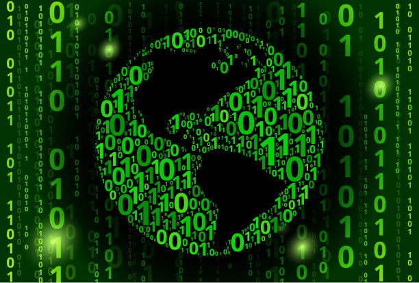 行星地球二进制编码矢量模式背景图片下载