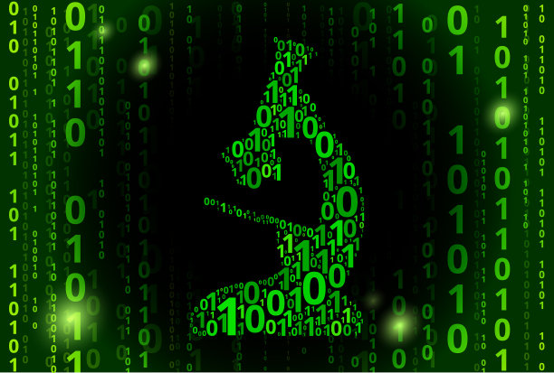 显微镜二进制代码矢量图案背景图片下载