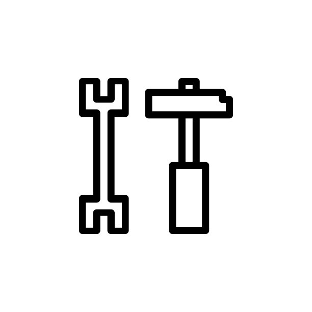 修理工具图标。元素简单的图标为网站，网页设计，移动应用程序，信息图形。粗线图标用于网站设计和开发，应用程序开发图片下载