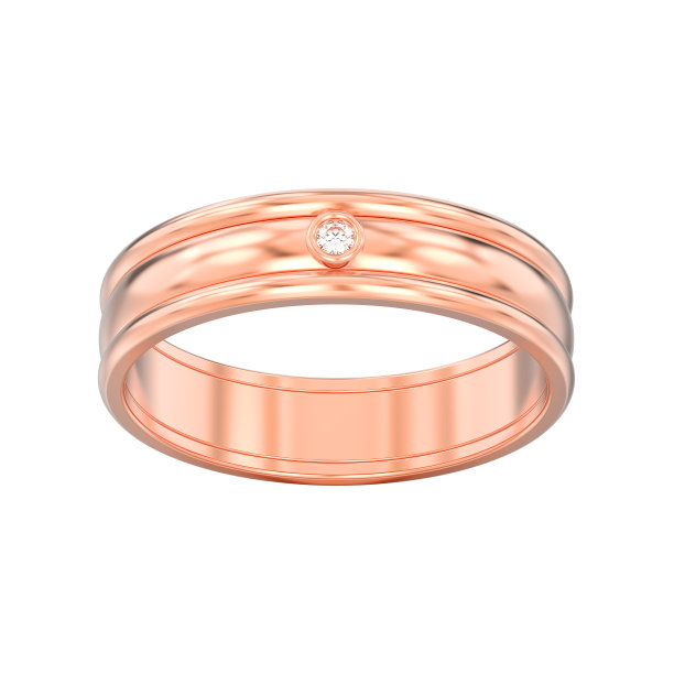 3D插画孤立玫瑰金配对夫妇婚礼图片下载