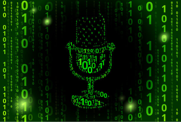 麦克风二进制码矢量模式背景图片下载