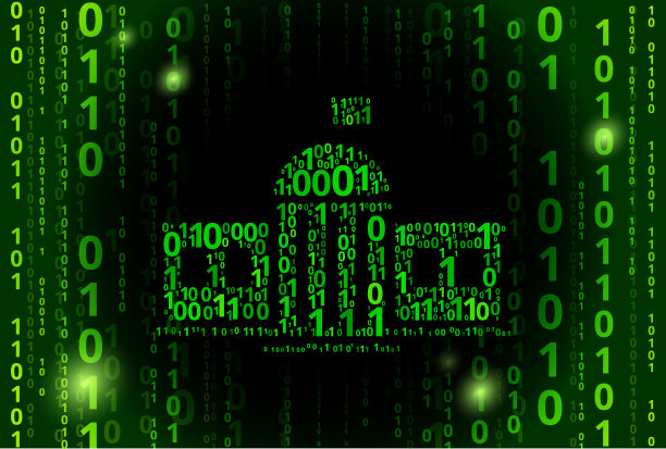 学校建筑二进制码矢量模式背景图片下载