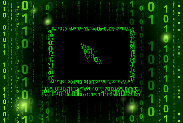 笔记本电脑二进制代码矢量模式背景图片下载