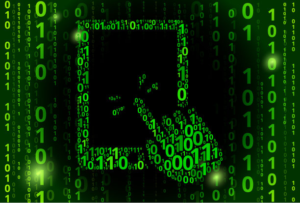 触摸屏平板电脑二进制代码矢量模式背景图片下载