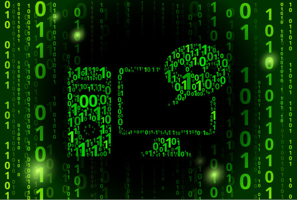 桌面通信二进制码矢量模式背景图片下载