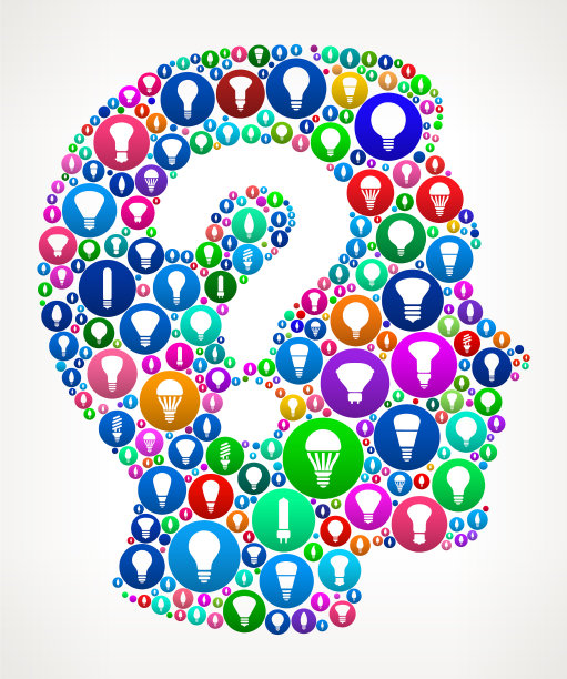 问题面对灯泡矢量图标模式图片下载