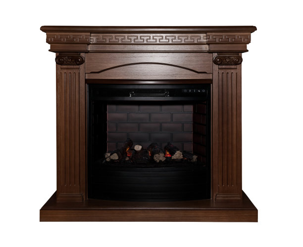 棕色的壁炉孤立在白色背景上图片下载