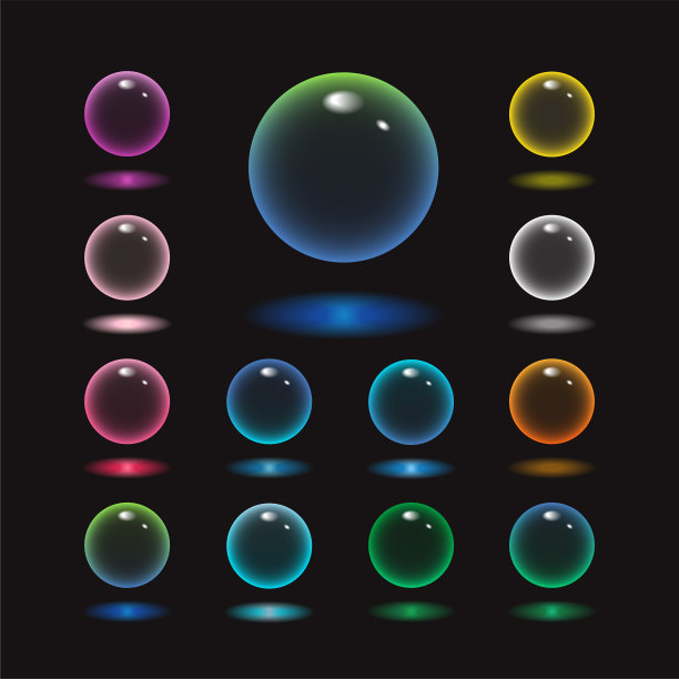 透明彩色泡套图片下载