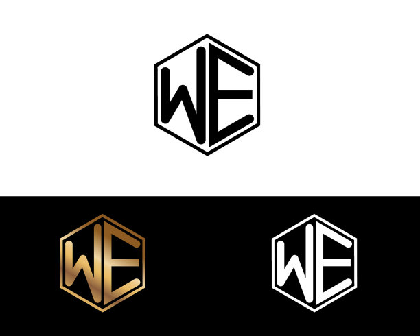 我们六边形字母设计图片下载