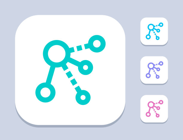 圆圈网络-霓虹灯图标图片下载