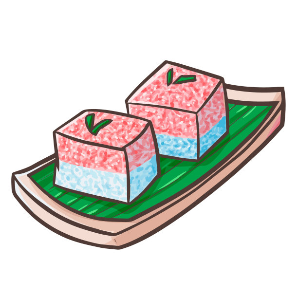 可爱和有趣的印尼小吃“Awuk-Awuk”。图片下载