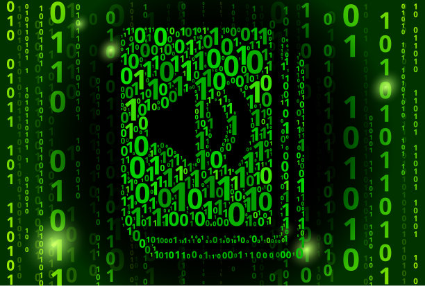 有声书二进制编码矢量模式背景图片下载