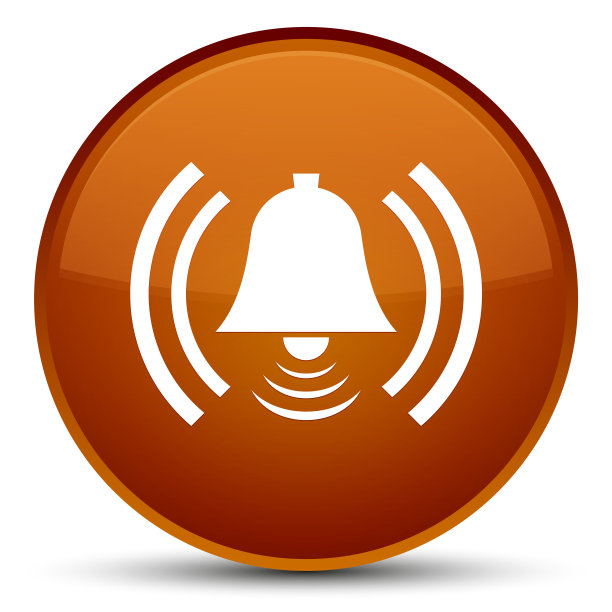 报警图标特殊棕色圆形按钮图片下载