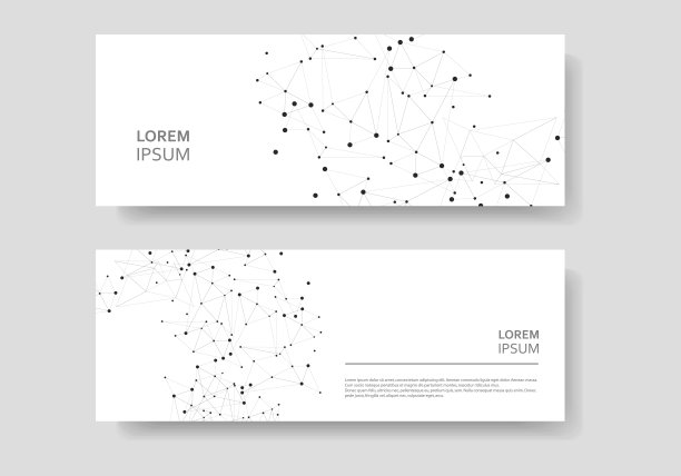 矢量名片封面设计。模板与几何多边形连接的商业封面，横幅，广告图片下载