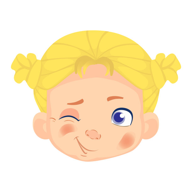 女孩阿凡达。面部表情。白人女孩图片下载