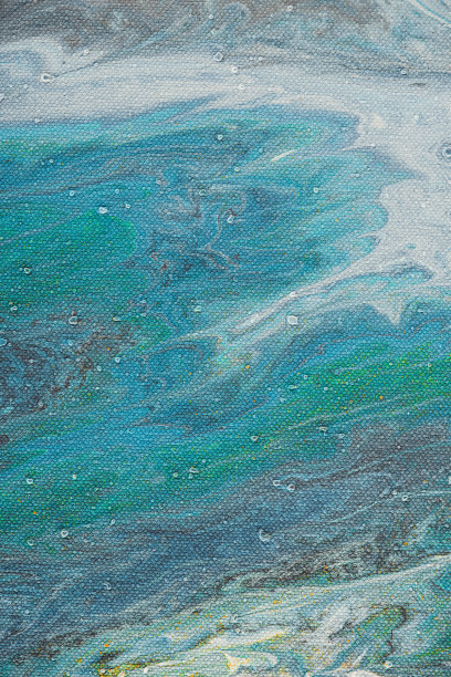 抽象蓝色背景油画素材图片
