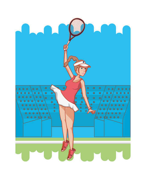 女子打网球角色图片下载