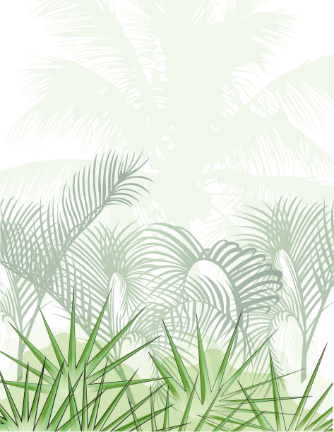 热带设计模板与文本复制空间-自然花/叶无缝模式的背景图片下载