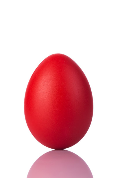 红色复活节蛋孤立在白色上图片下载