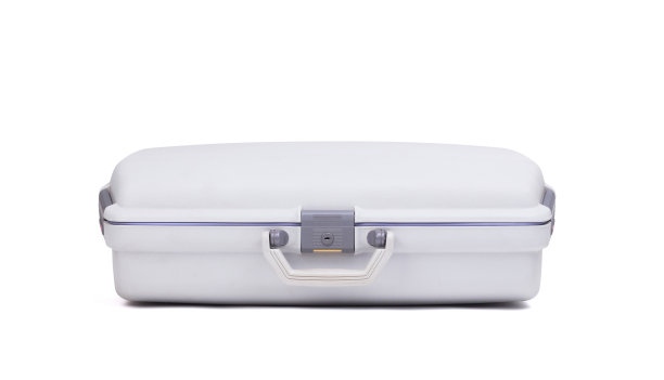 灰色的手提箱孤立图片下载