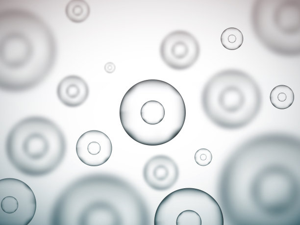 分子向量背景。圆的细胞。灰色的科学说明素材图片